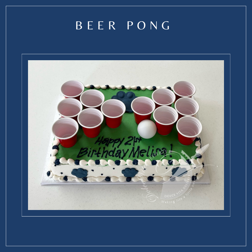 Coolest Beer Pong Cake